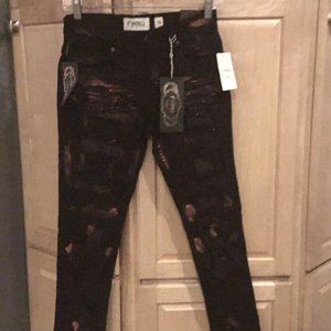 FWRD Denim Black & Red Jeans